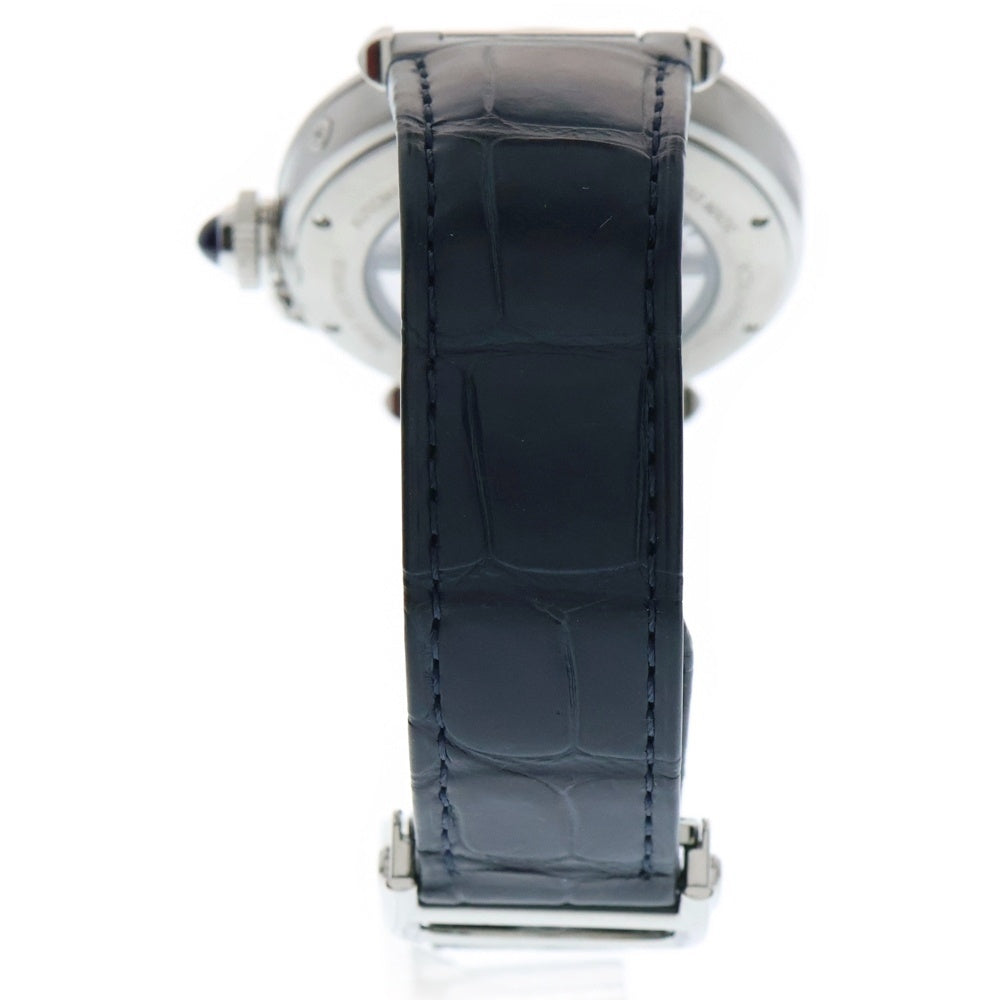 Cartier(カルティエ) WSPA0030 パシャ ドゥ カルティエ ムーンフェイズ 白文字盤 ステンレス レザー 自動巻き SS×革/AT 腕時計