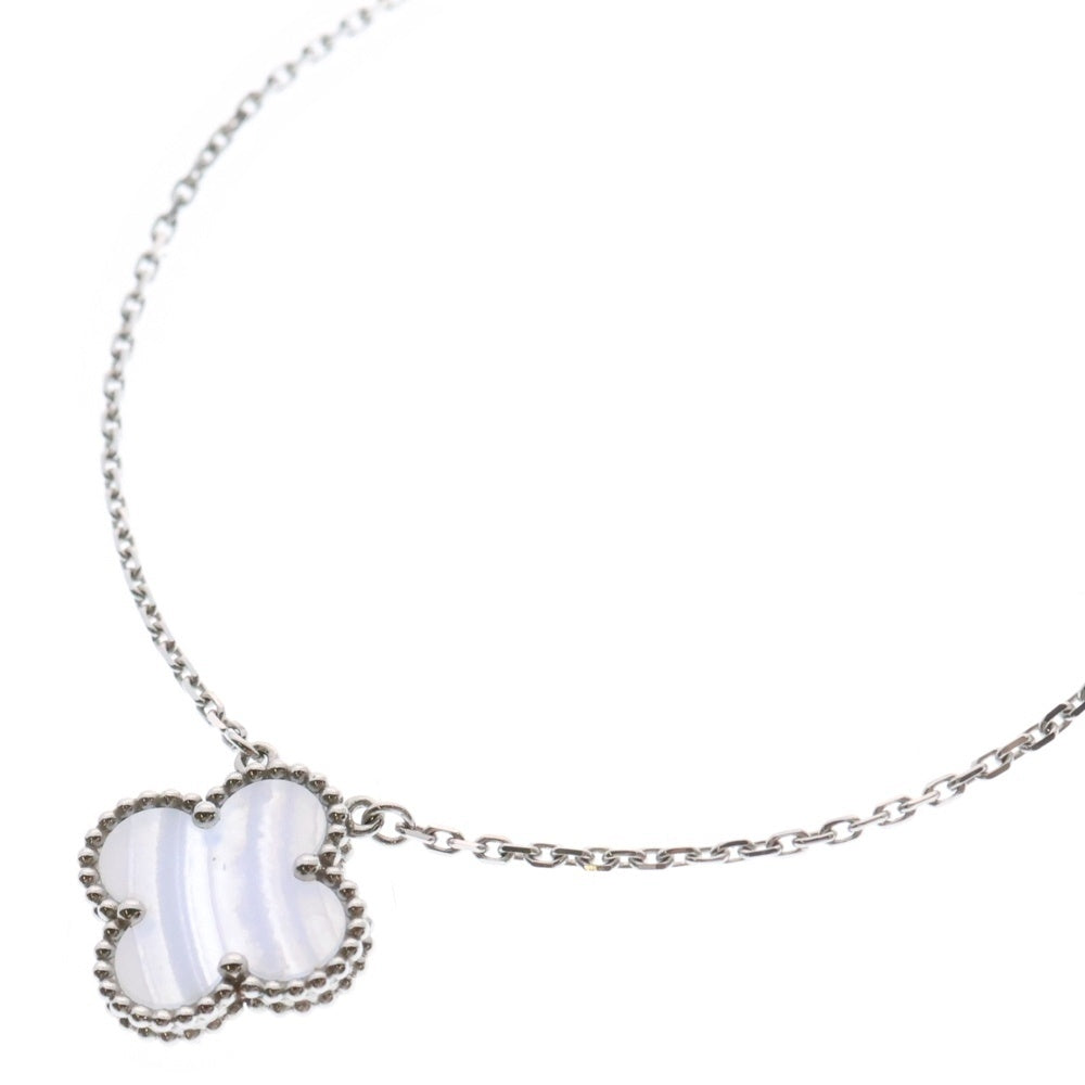 Van Cleef & Arpels(ヴァンクリーフアンドアーペル) カルセドニー ヴィンテージアルハンブラ ネックレス 750WG ホワイトゴールド VCARD34900 ジュエリー アクセサリー