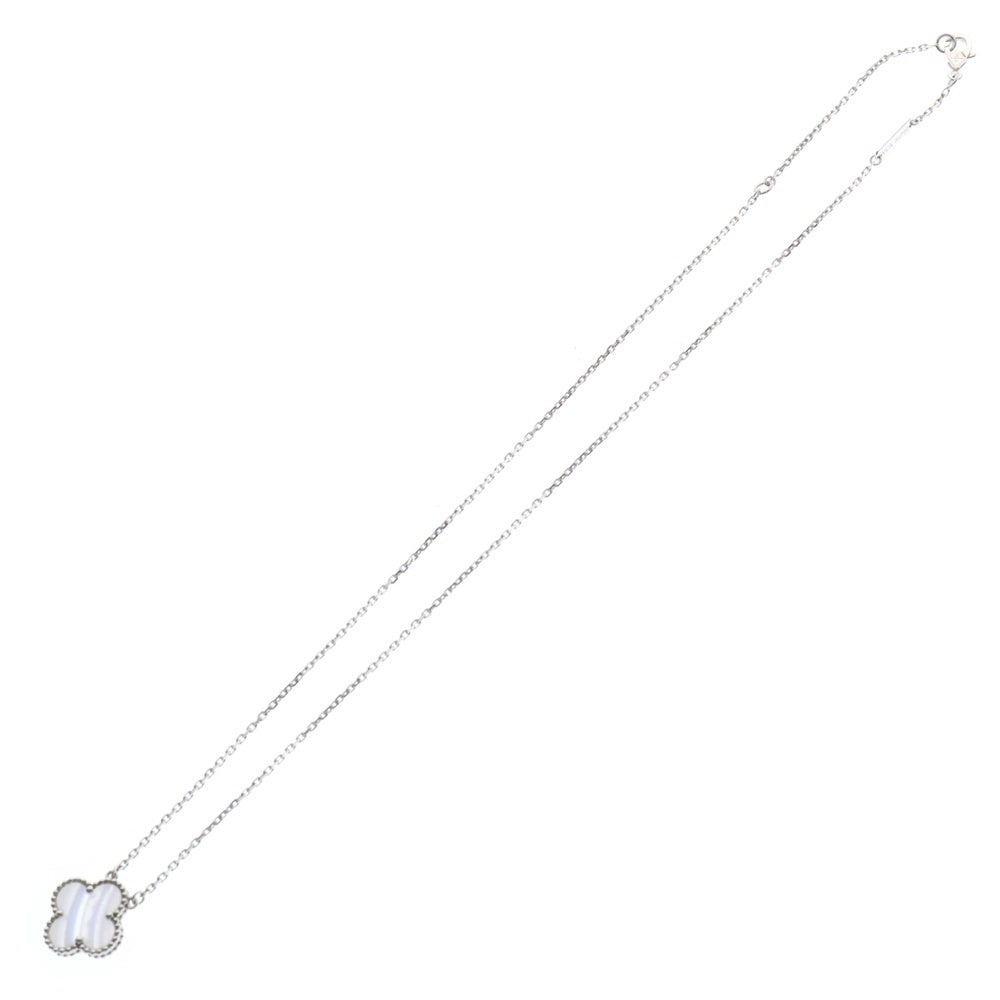 Van Cleef & Arpels(ヴァンクリーフアンドアーペル) カルセドニー ヴィンテージアルハンブラ ネックレス 750WG ホワイトゴールド VCARD34900 ジュエリー アクセサリー