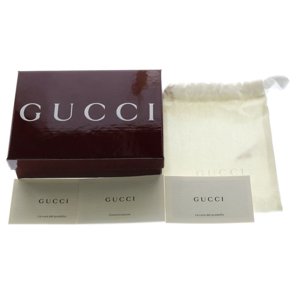 GUCCI(グッチ) GGエンブレム キャンバス PVC レザー コンパクトウォレット 二つ折り財布 ライトブルー/ベージュ 820692
