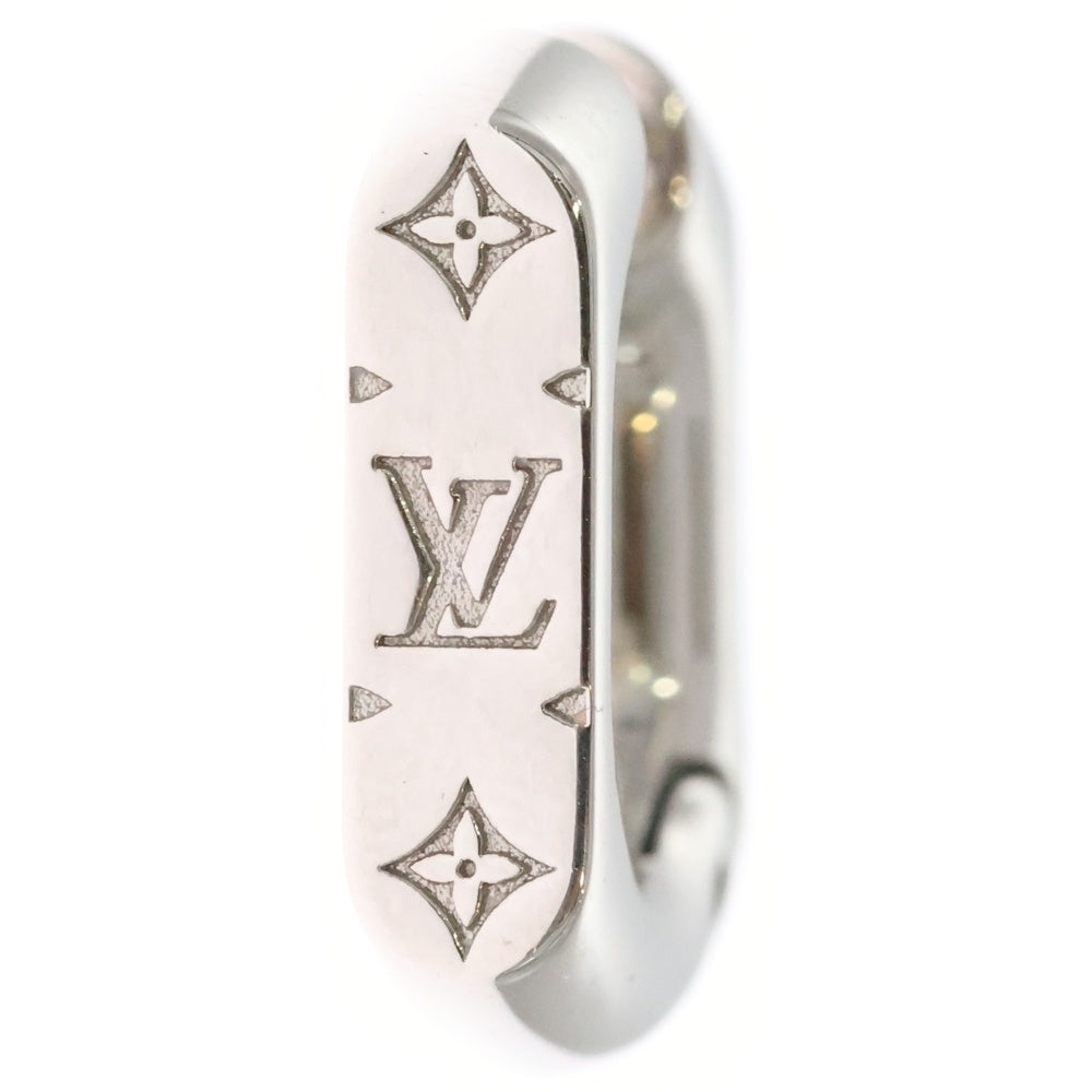 LOUIS VUITTON(ルイヴィトン) フープピアス モノグラム チェーン シルバー M02227