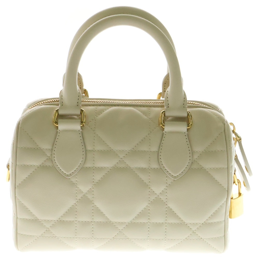 Christian Dior(クリスチャンディオール) グルーヴ20 マクロカナージュ 2WAYバッグ ショルダーバッグ ハンドバッグ クリーム アイボリー ホワイト ゴールド金具