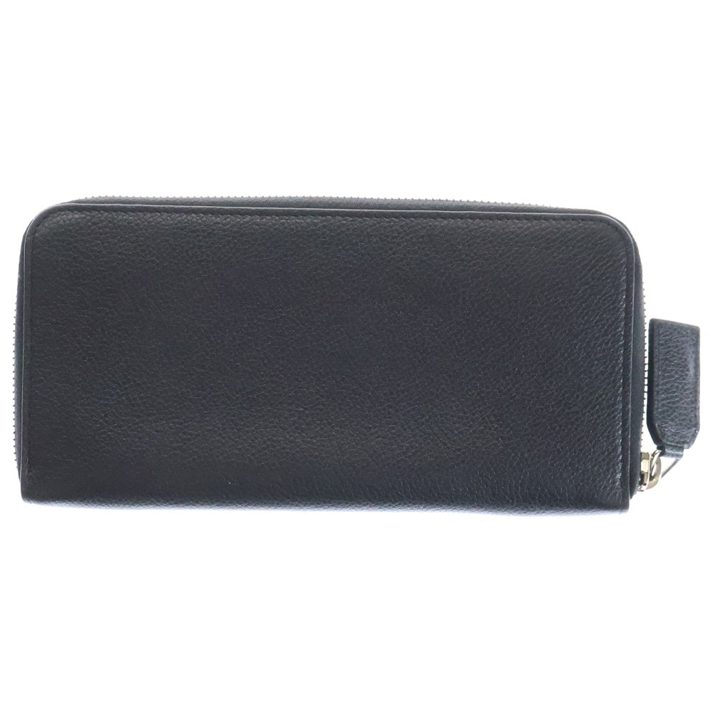 SAINT LAURENT PARIS(サンローランパリ) ラウンドジップ 長財布 カーフスキン ブラック ウォレット 14680