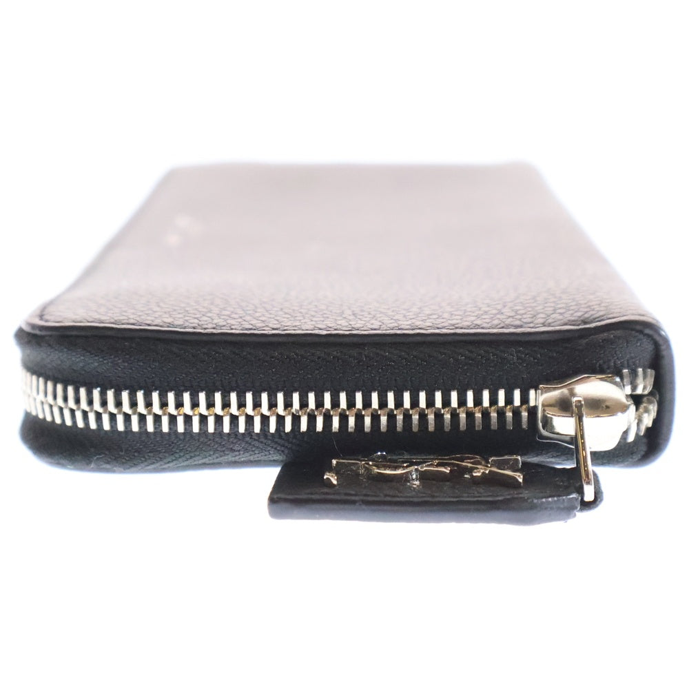 SAINT LAURENT PARIS(サンローランパリ) ラウンドジップ 長財布 カーフスキン ブラック ウォレット 14680
