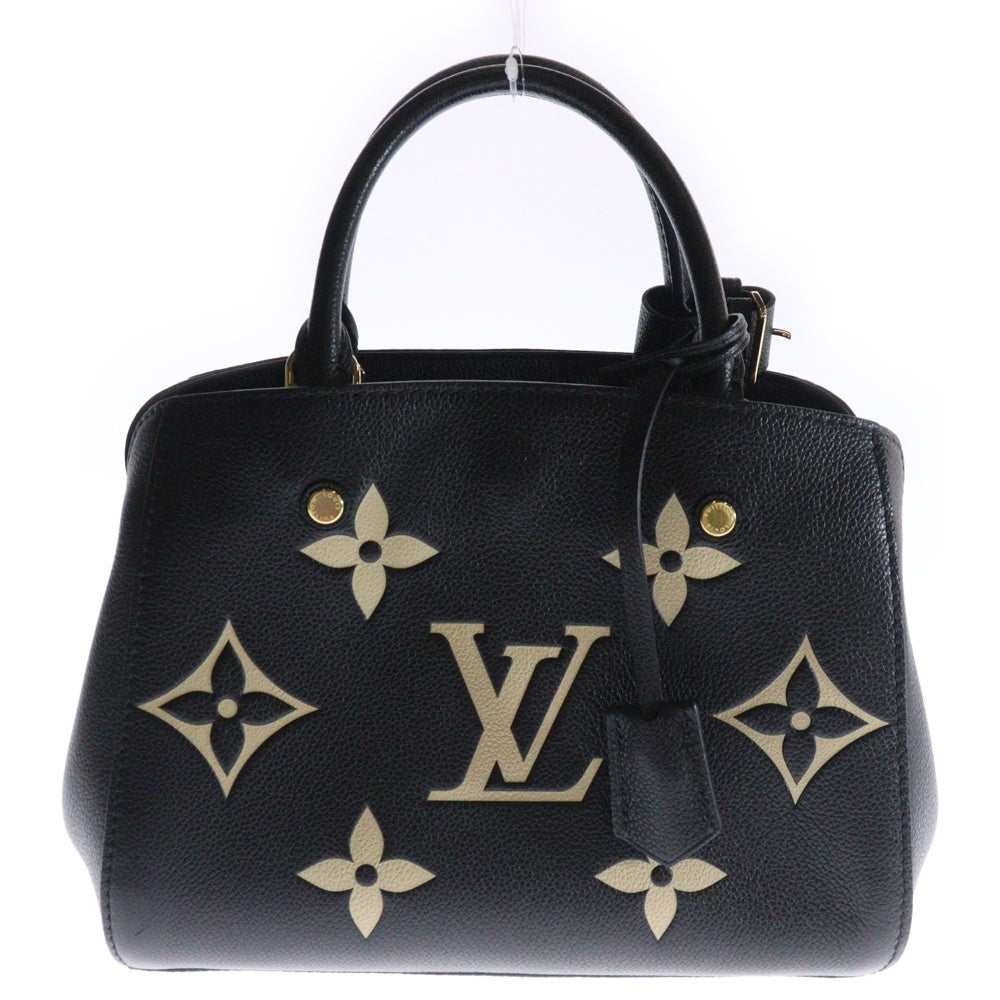 LOUIS VUITTON(ルイヴィトン) モノグラムアンプラント モンテーニュBB ハンドバッグ ブラック レザー RFID M45778