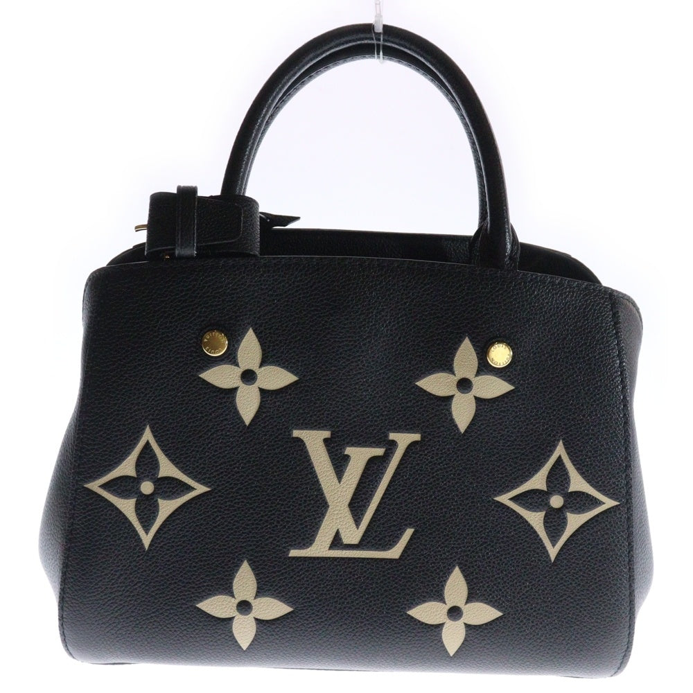 LOUIS VUITTON(ルイヴィトン) モノグラムアンプラント モンテーニュBB ハンドバッグ ブラック レザー RFID M45778