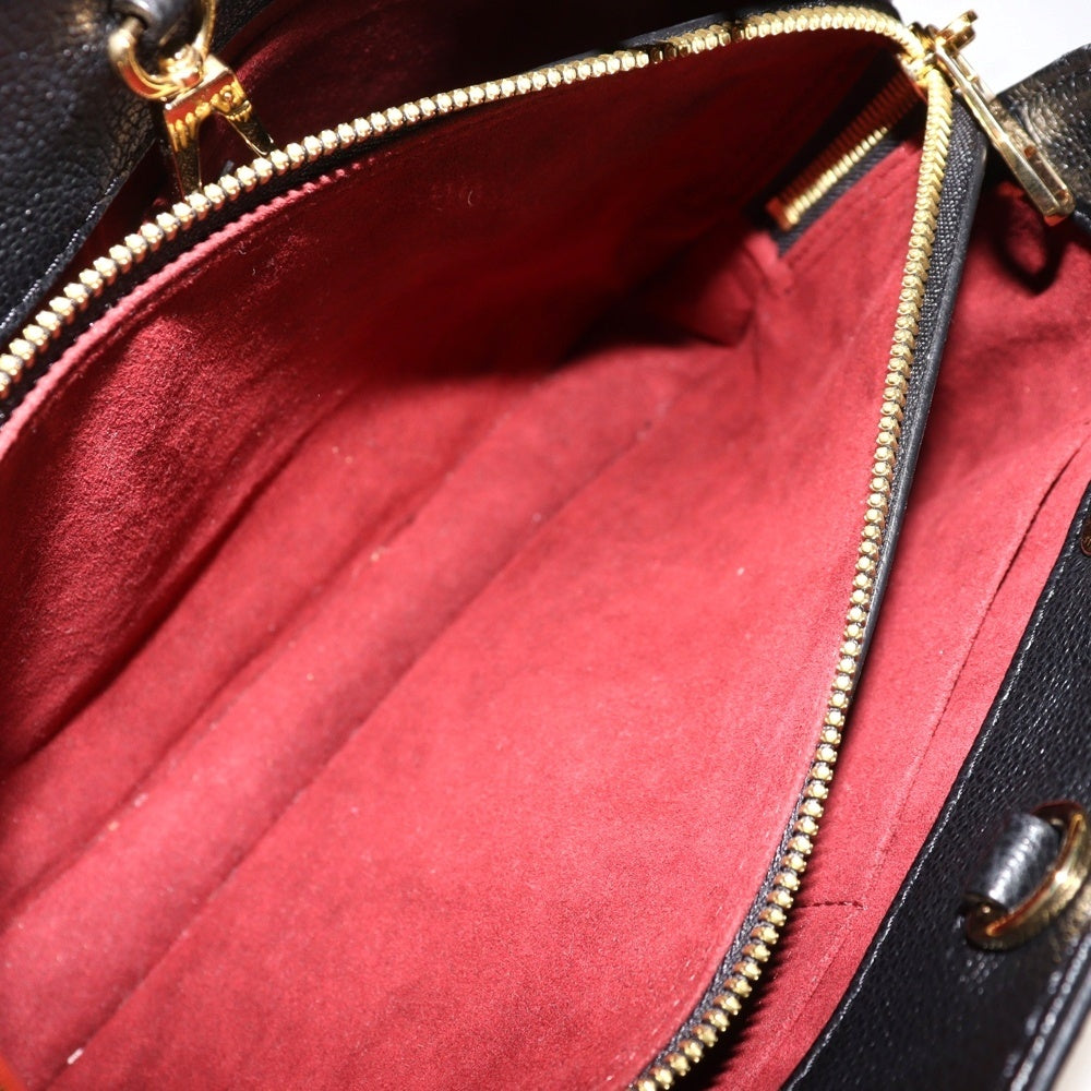 LOUIS VUITTON(ルイヴィトン) モノグラムアンプラント モンテーニュBB ハンドバッグ ブラック レザー RFID M45778