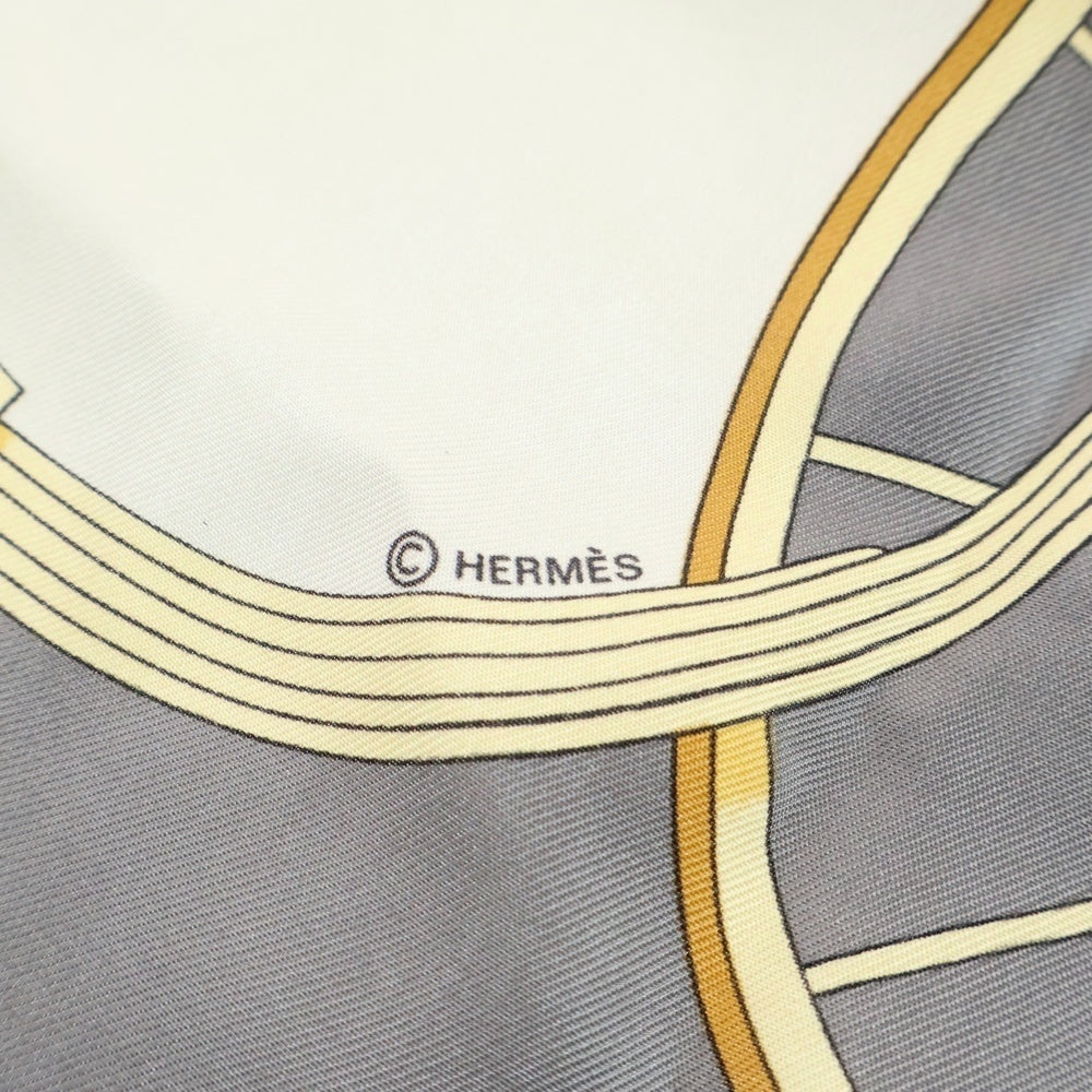 HERMES(エルメス) カレ90 springs スカーフ グレー系 シルク