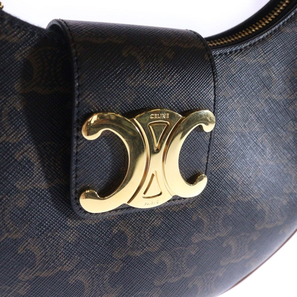 CELINE(セリーヌ) アヴァ ミディアム トリオンフ ワンショルダーバッグ ハンドバッグ タン ブラウン PVCレザー