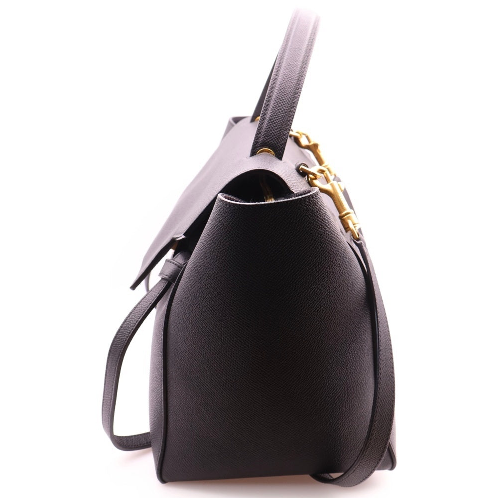 CELINE(セリーヌ) 2WAYバッグ ハンドバッグ ショルダーバッグ ブラック ベルトバック スモール ゴールド金具 レザー 176103