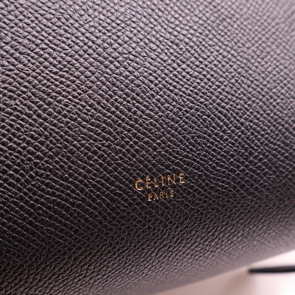 CELINE(セリーヌ) 2WAYバッグ ハンドバッグ ショルダーバッグ ブラック ベルトバック スモール ゴールド金具 レザー 176103