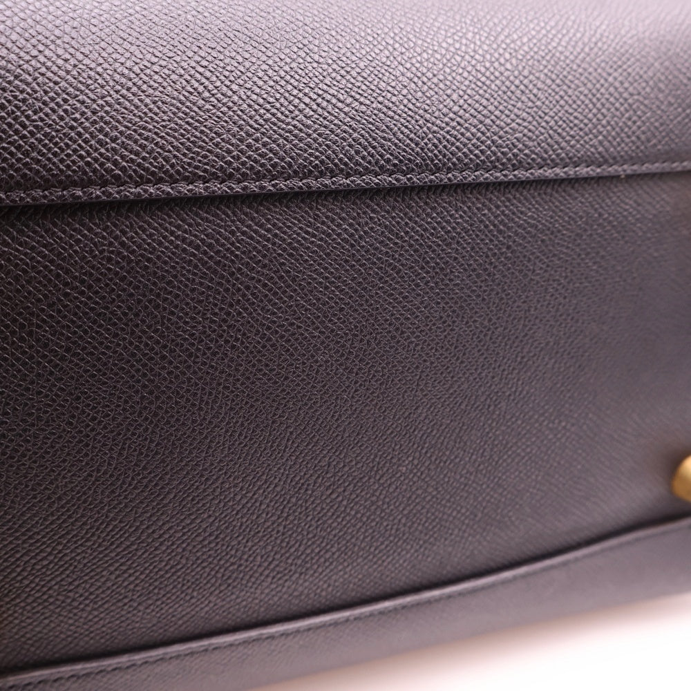 CELINE(セリーヌ) 2WAYバッグ ハンドバッグ ショルダーバッグ ブラック ベルトバック スモール ゴールド金具 レザー 176103