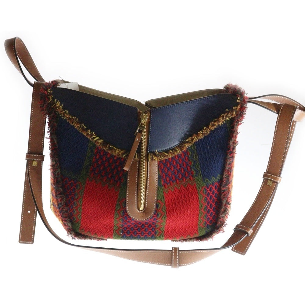 LOEWE(ロエベ) ハンモックバッグ ショルダーバッグ スモール タータン フリンジ リエジョン