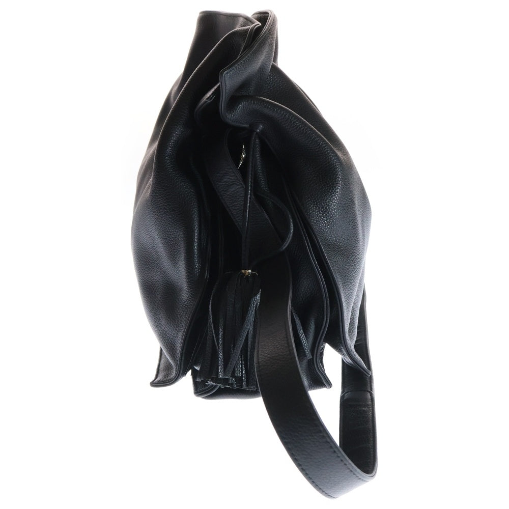 LOEWE(ロエベ) フラメンコ ショルダーバック フリンジ ブラック シルバー金具 レザー