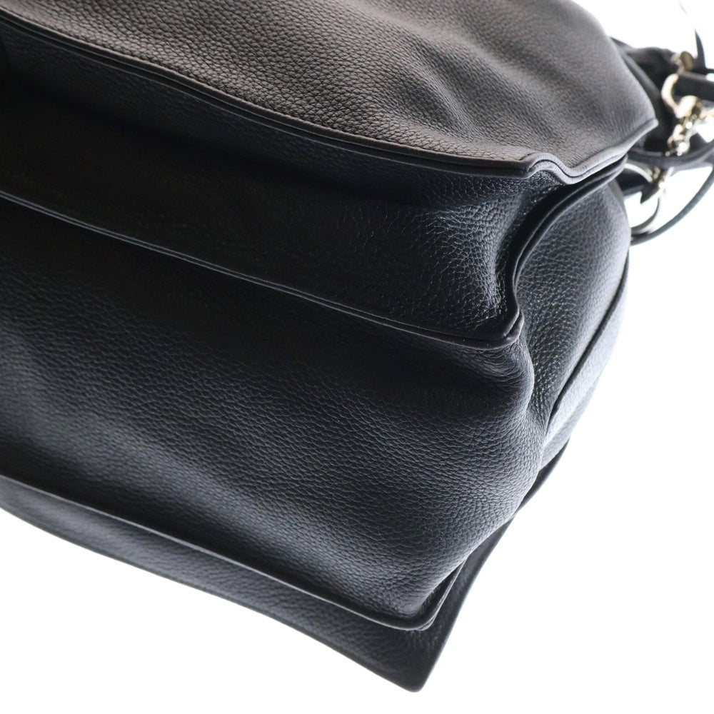LOEWE(ロエベ) フラメンコ ショルダーバック フリンジ ブラック シルバー金具 レザー