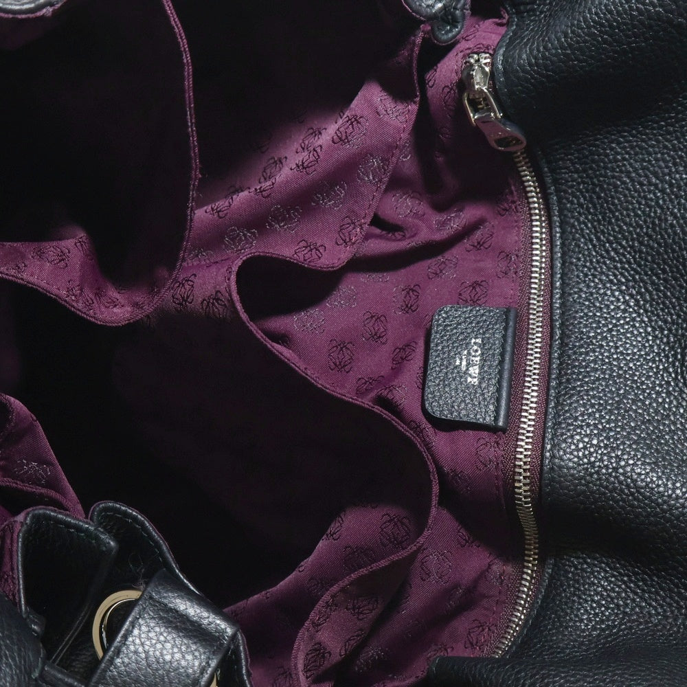 LOEWE(ロエベ) フラメンコ ショルダーバック フリンジ ブラック シルバー金具 レザー