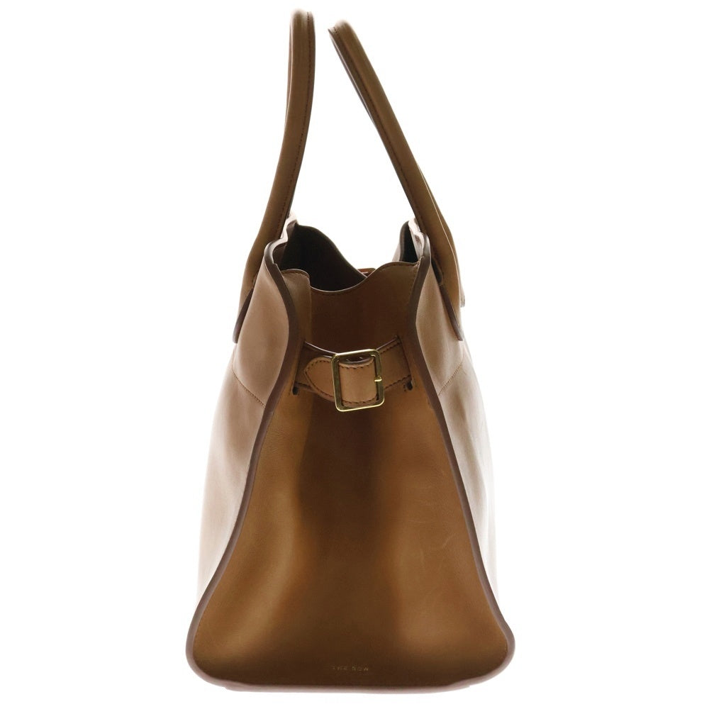 THE ROW(ザロウ) SOFT MARGAUX 12 ソフトマルゴー ベージュブラウン レザー ハンドバッグ