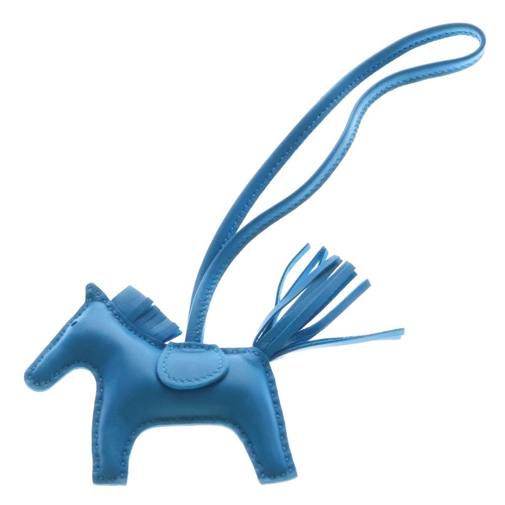 HERMES(エルメス) ロデオPM ブルーフランス アニョーミロ バッグチャーム ブルー レザー U刻印