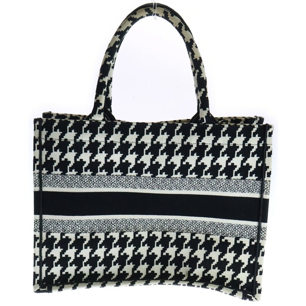Christian Dior(クリスチャンディオール) ブックトート ミディアム 千鳥柄 ブラック/ホワイト キャンバス ハンドバッグ
