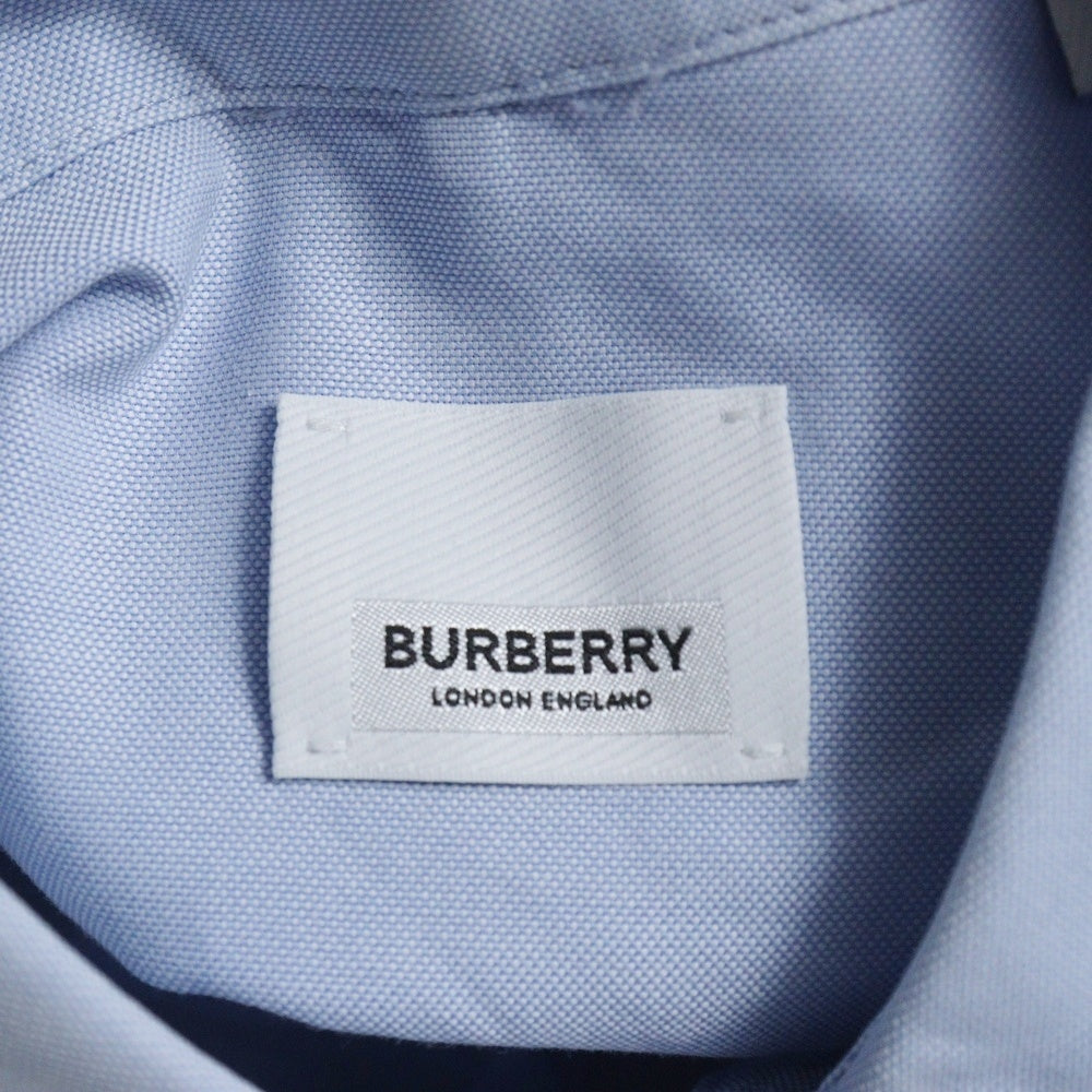 BURBERRY(バーバリー) HORSEFERRY ホースフェリー ロゴプリント レギュラーカラー ロングスリーブ 長袖シャツ ライトブルー 8040827