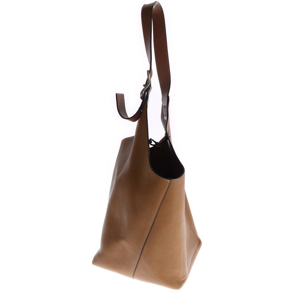 LOEWE(ロエベ) バルーンバッグ トートバッグ ハンドバッグ ブラウン レザー シルバー金具