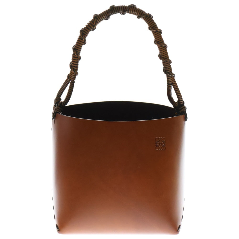 LOEWE(ロエベ) バケットバッグ ハンドバッグ スクエア ブラウン レザー