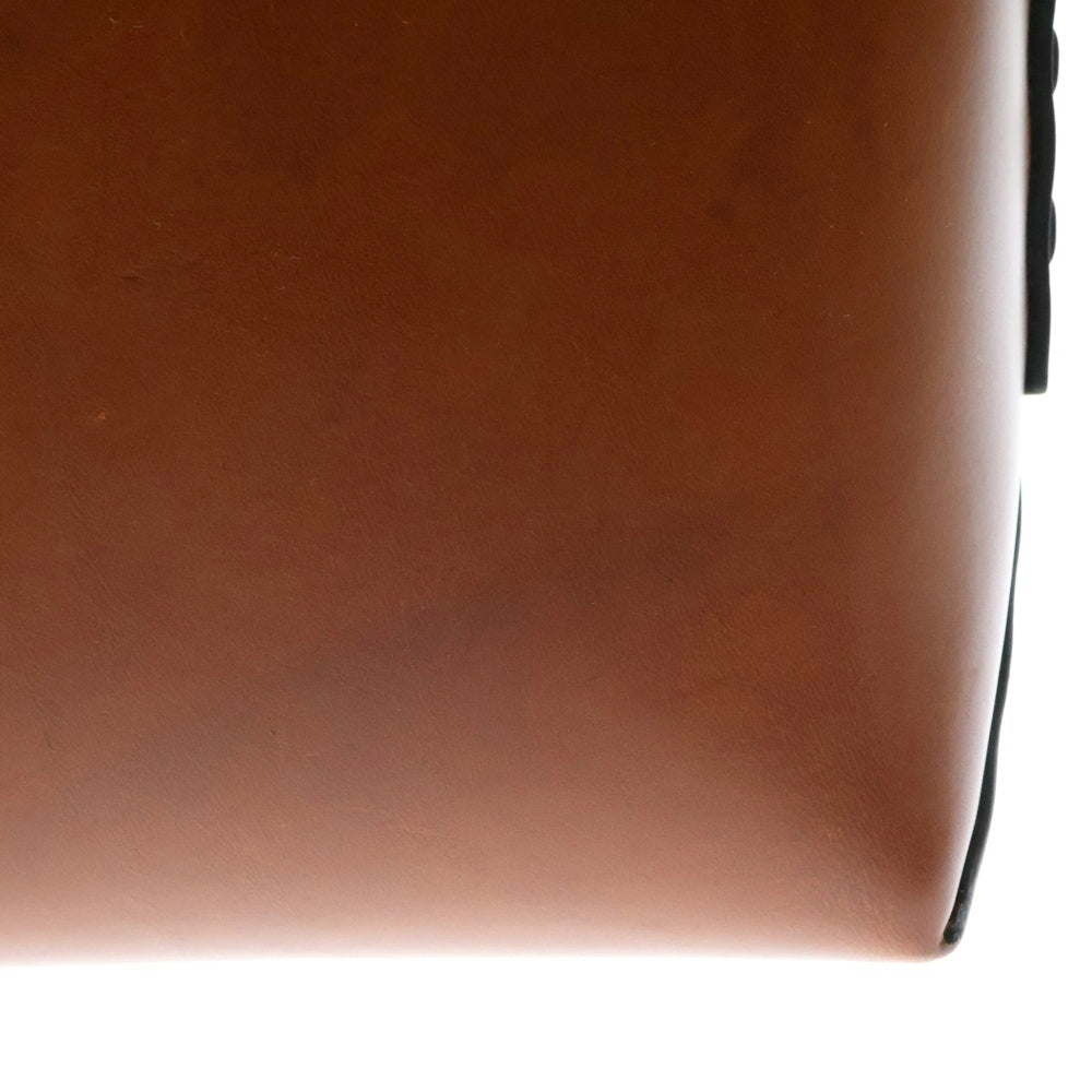 LOEWE(ロエベ) バケットバッグ ハンドバッグ スクエア ブラウン レザー
