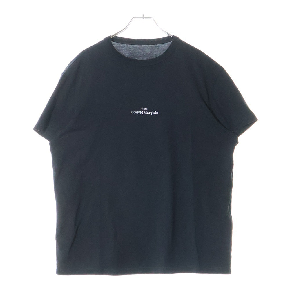 Maison Margiela 10(メゾン マルジェラ) 23SS 反転ミニロゴ刺繍 半袖Tシャツ カットソー ブラック S30GC0701 S22816