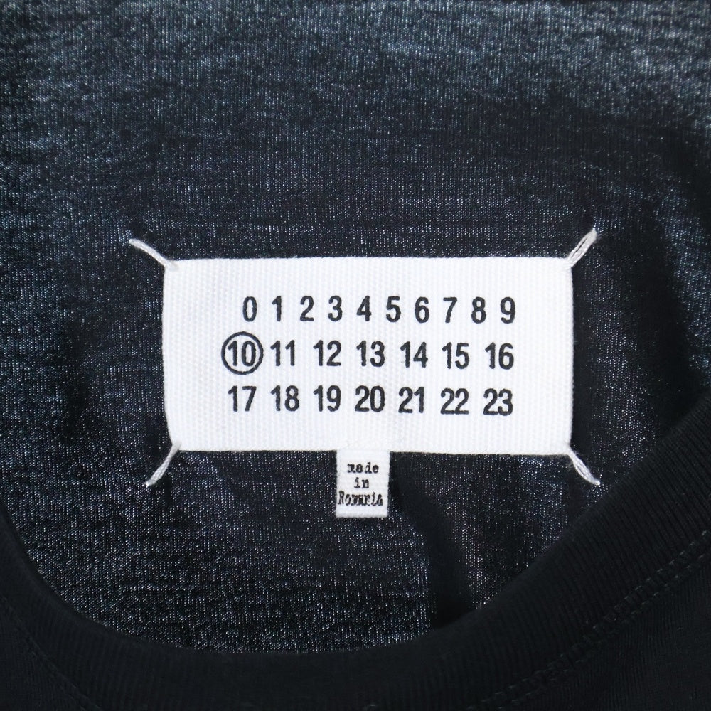 Maison Margiela 10(メゾン マルジェラ) 23SS 反転ミニロゴ刺繍 半袖Tシャツ カットソー ブラック S30GC0701 S22816