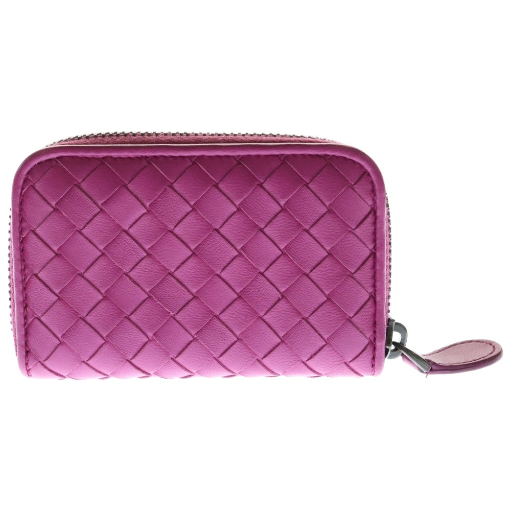 BOTTEGA VENETA(ボッテガヴェネタ) イントレチャート コインケース 財布 パープル レザー ブラック金具