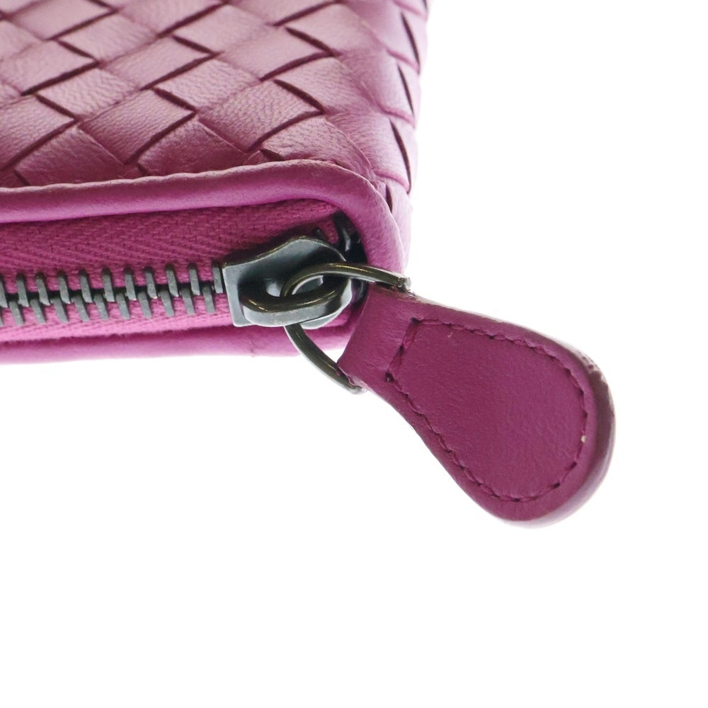 BOTTEGA VENETA(ボッテガヴェネタ) イントレチャート コインケース 財布 パープル レザー ブラック金具