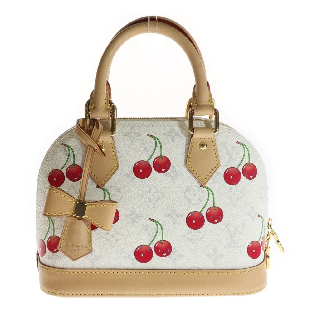 LOUIS VUITTON(ルイヴィトン) モノグラム チェリーアルマBB レザーハンドバッグ ホワイト/ベージュ レディース M14234