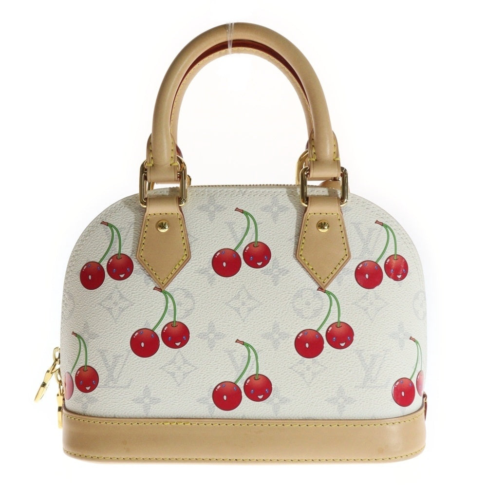 LOUIS VUITTON(ルイヴィトン) モノグラム チェリーアルマBB レザーハンドバッグ ホワイト/ベージュ レディース M14234