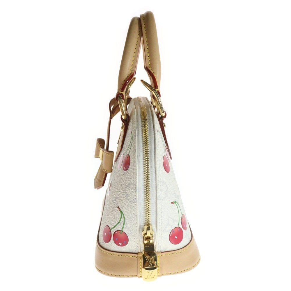 LOUIS VUITTON(ルイヴィトン) モノグラム チェリーアルマBB レザーハンドバッグ ホワイト/ベージュ レディース M14234