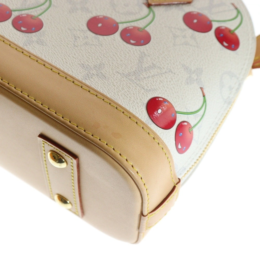 LOUIS VUITTON(ルイヴィトン) モノグラム チェリーアルマBB レザーハンドバッグ ホワイト/ベージュ レディース M14234