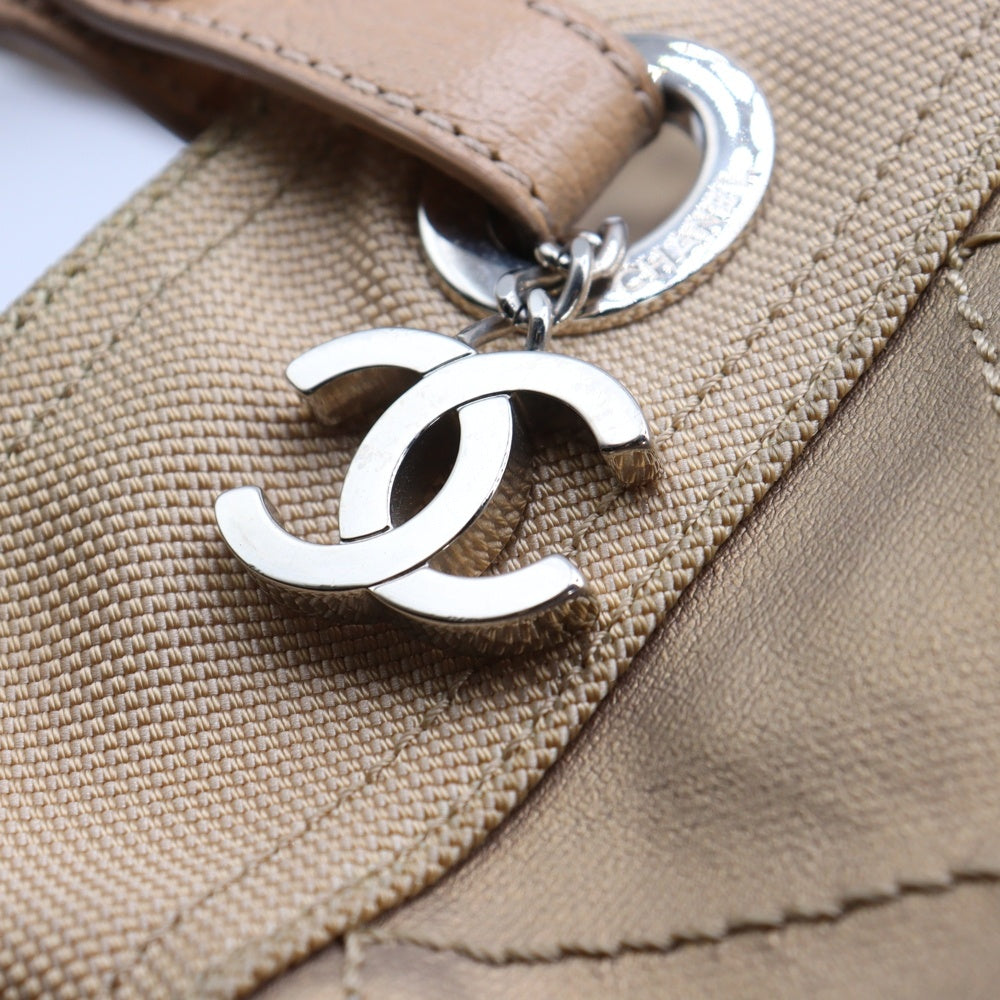 CHANEL(シャネル) パリビアリッツMM トートバック ハンドバッグ ベージュ シルバー金具 レザー