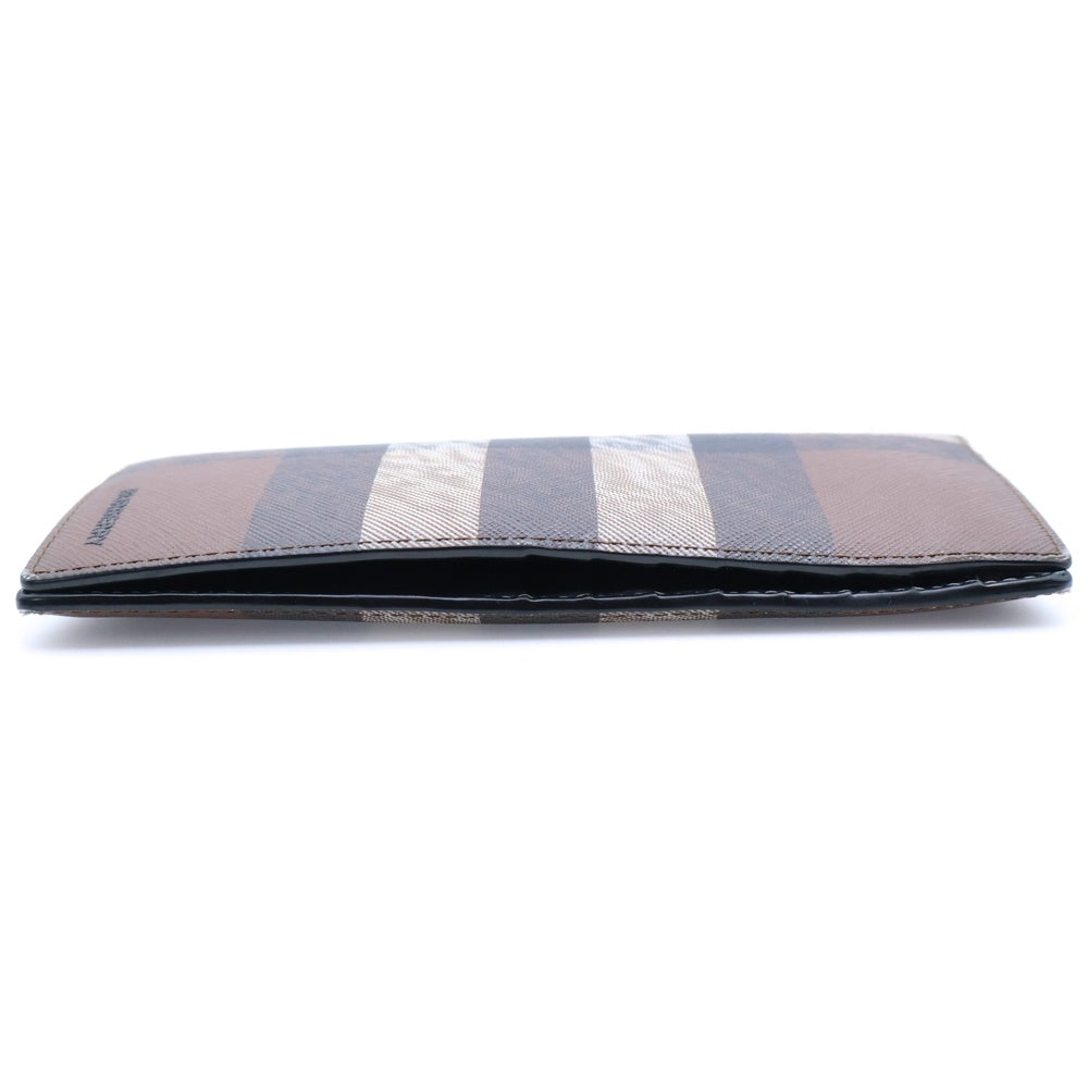 BURBERRY(バーバリー) Cavendish キャベンディッシュ 長財布 ラウンドジップ ロングウォレット キャンバス×レザー 8052803