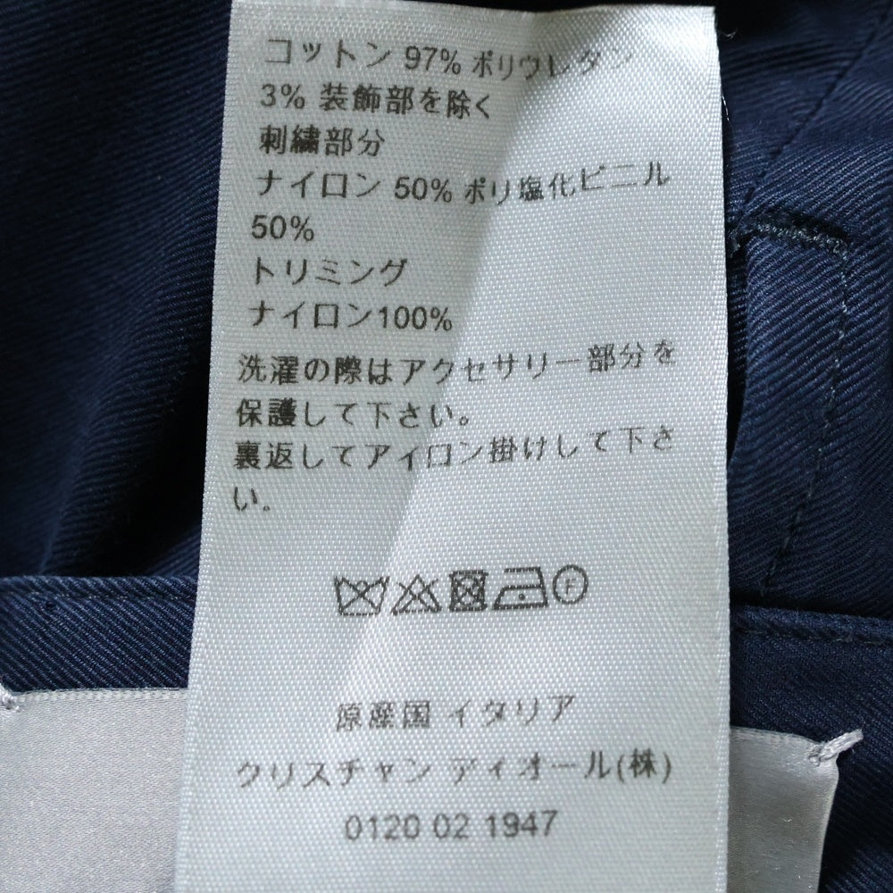 DIOR(ディオール) ロゴワッペン カーゴパンツ コットン ネイビー ♯48