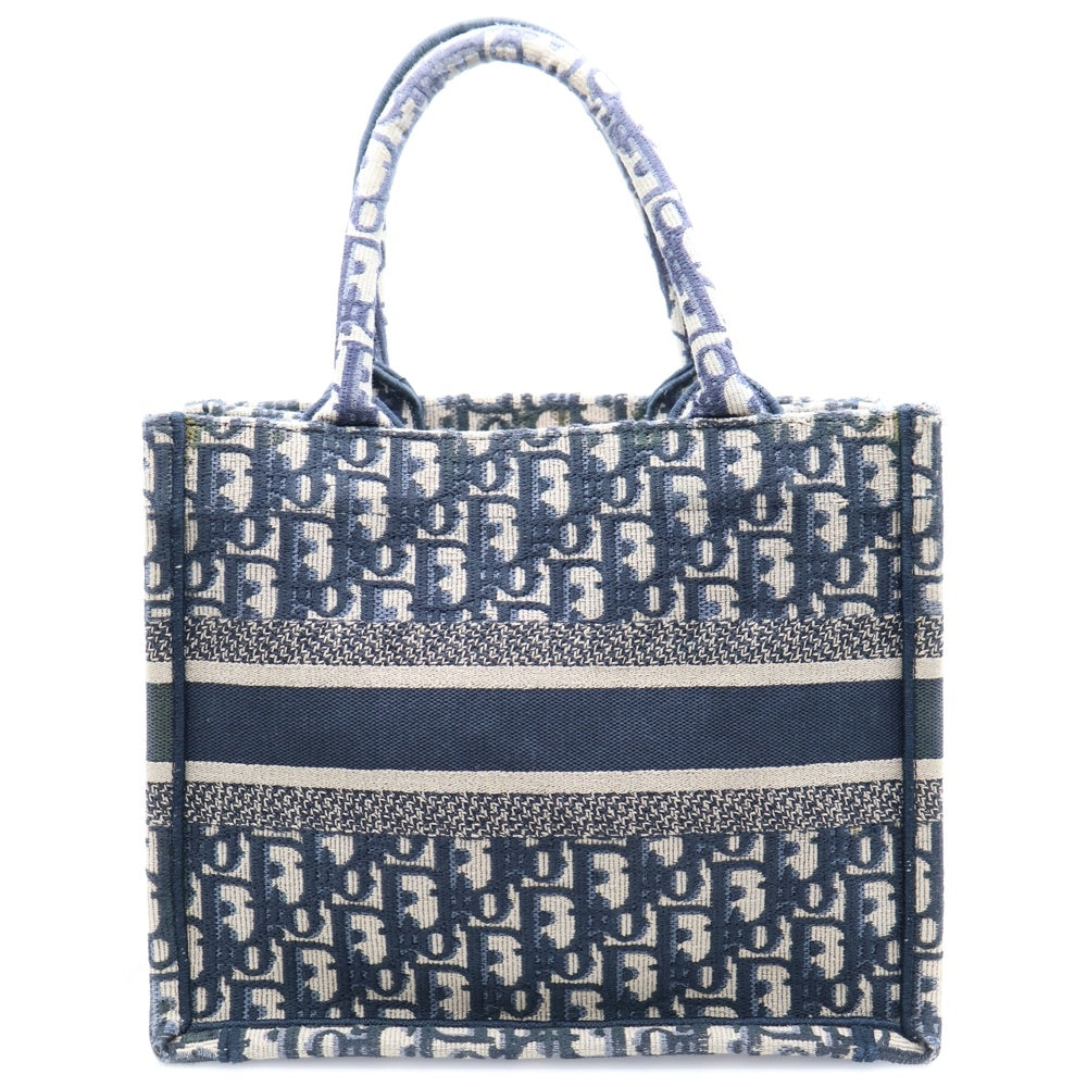 Christian Dior(クリスチャンディオール) ブックトートバック ハンドバッグ スモール オブリーク キャンバス ネイビー M12652RIW