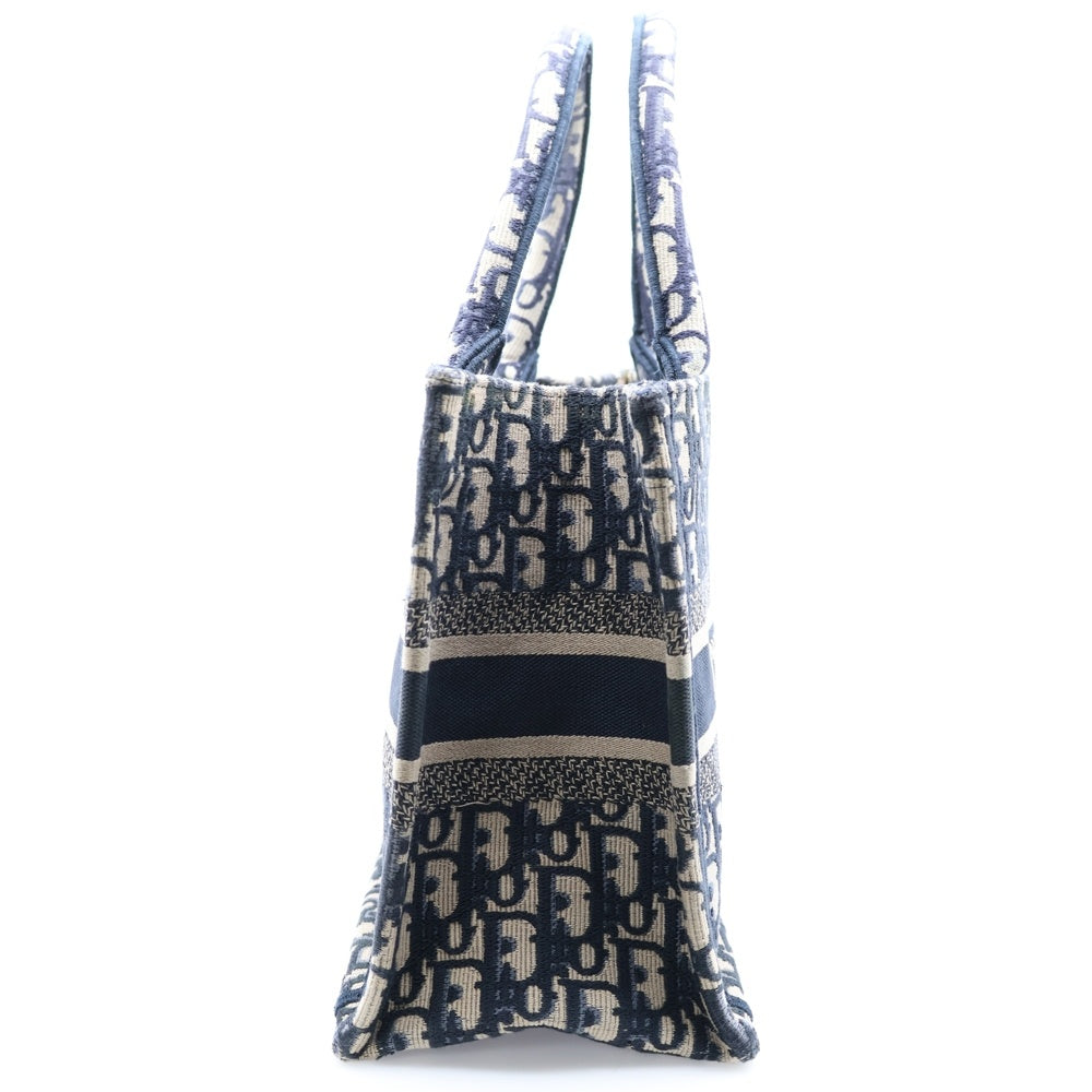 Christian Dior(クリスチャンディオール) ブックトートバック ハンドバッグ スモール オブリーク キャンバス ネイビー M12652RIW