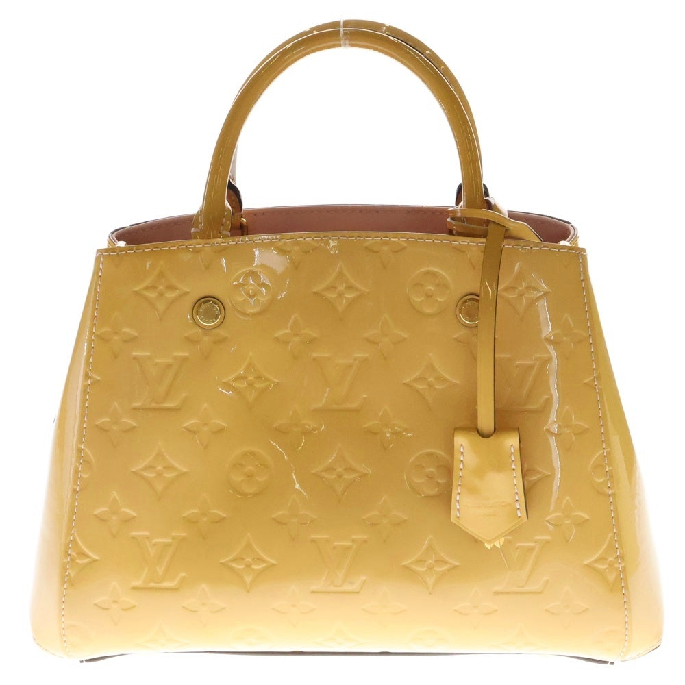 LOUIS VUITTON(ルイヴィトン) モノグラムヴェルニ モンテーニュBB ベージュ パテントレザー ハンドバッグ M50169