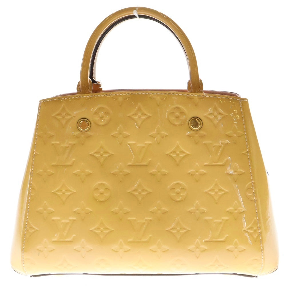 LOUIS VUITTON(ルイヴィトン) モノグラムヴェルニ モンテーニュBB ベージュ パテントレザー ハンドバッグ M50169