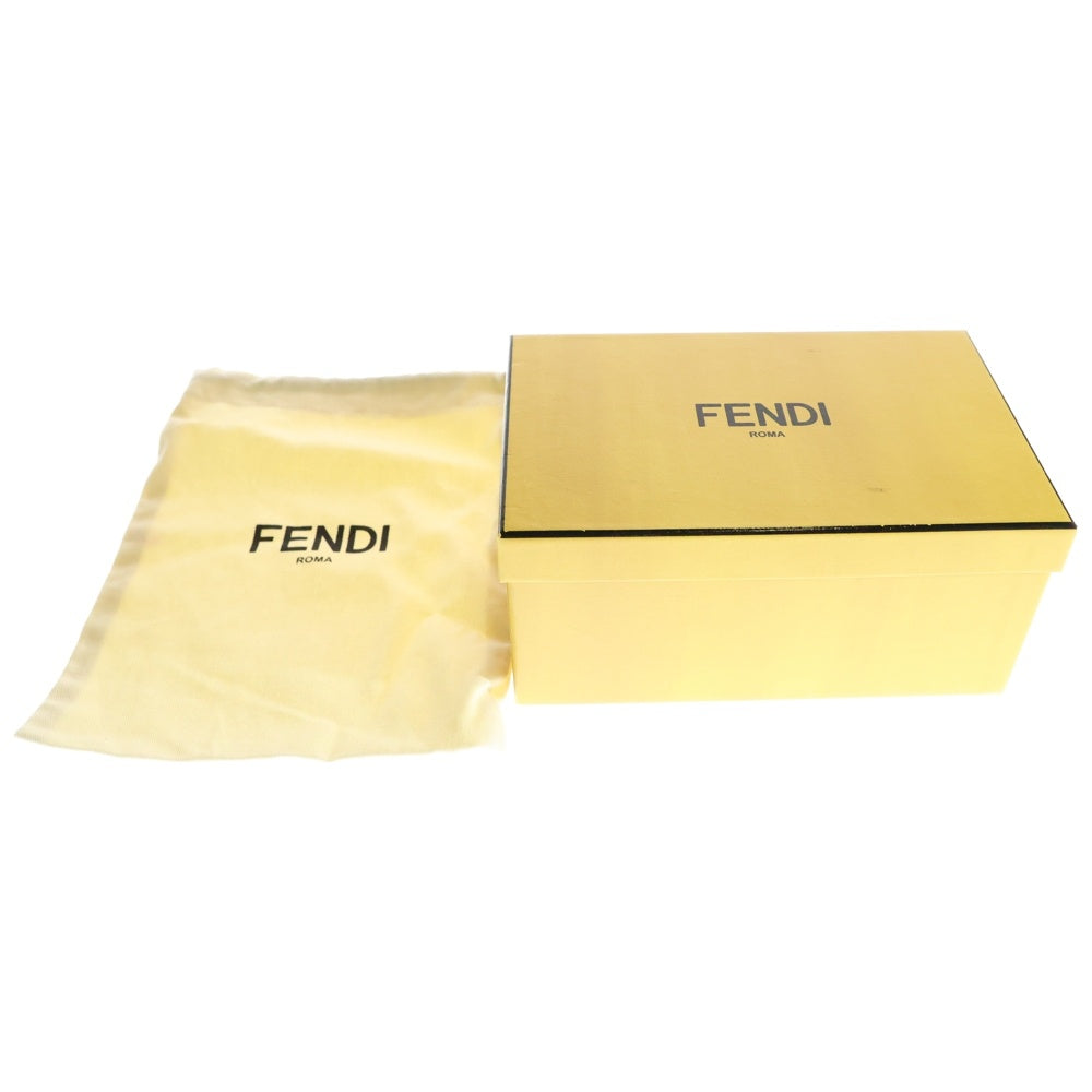 FENDI(フェンディ) フルーツチャーム ファー バッグチャーム キーホルダー キーリング ピンク×グリーン シルバー金具