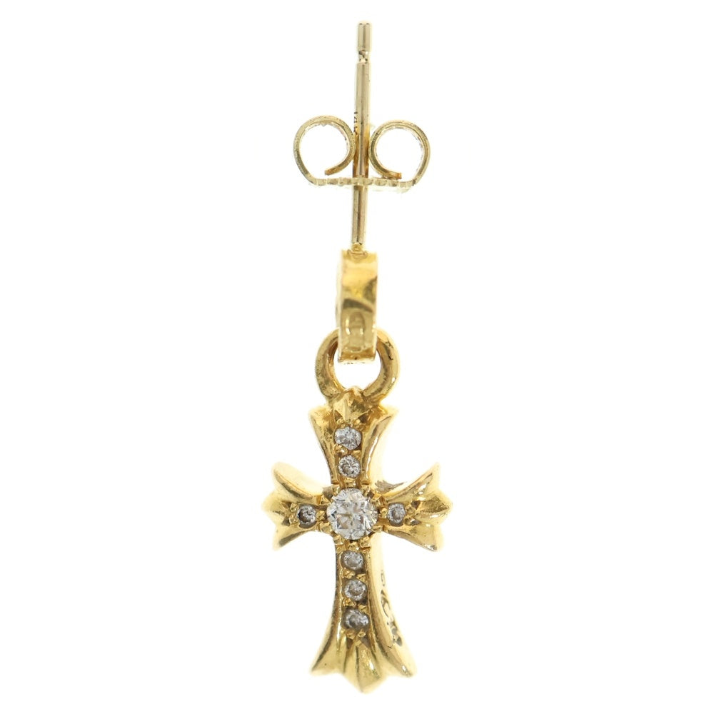 CHROME HEARTS(クロムハーツ) 22K BBY F PPRCHN P/DIA ベイビーファットクロス ドロップピアス PAVEダイヤ ゴールド BCA018