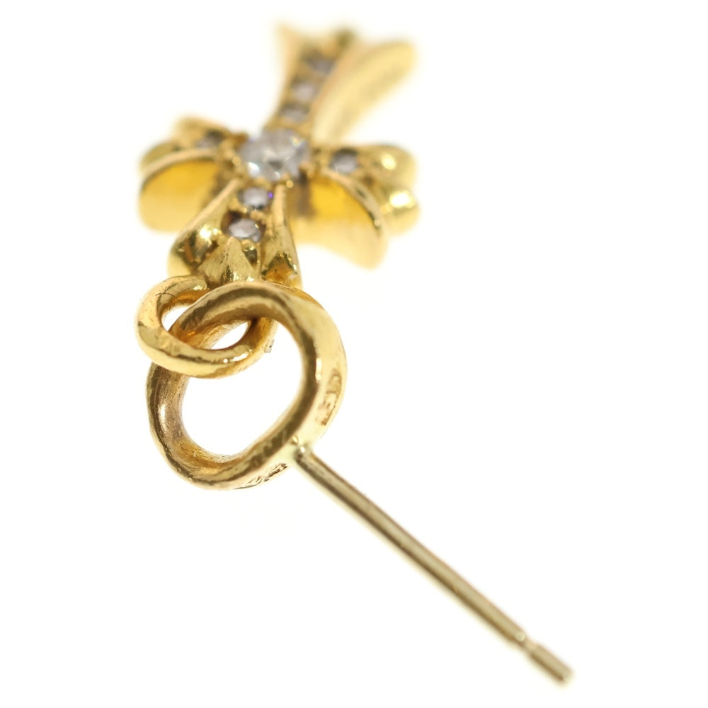 CHROME HEARTS(クロムハーツ) 22K BBY F PPRCHN P/DIA ベイビーファットクロス ドロップピアス PAVEダイヤ ゴールド BCA018