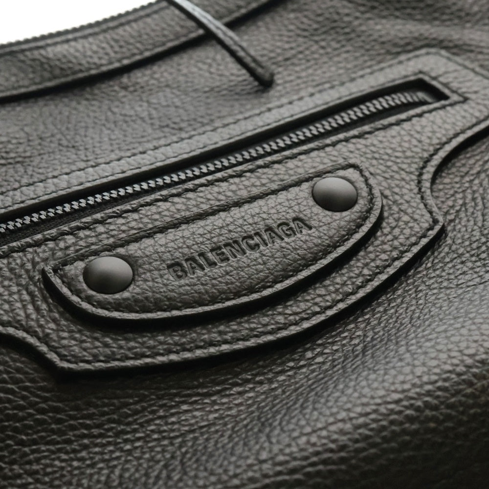 BALENCIAGA(バレンシアガ) ネオクラシック ホーボー レザー ショルダーバッグ ブラック金具 ブラック 689954
