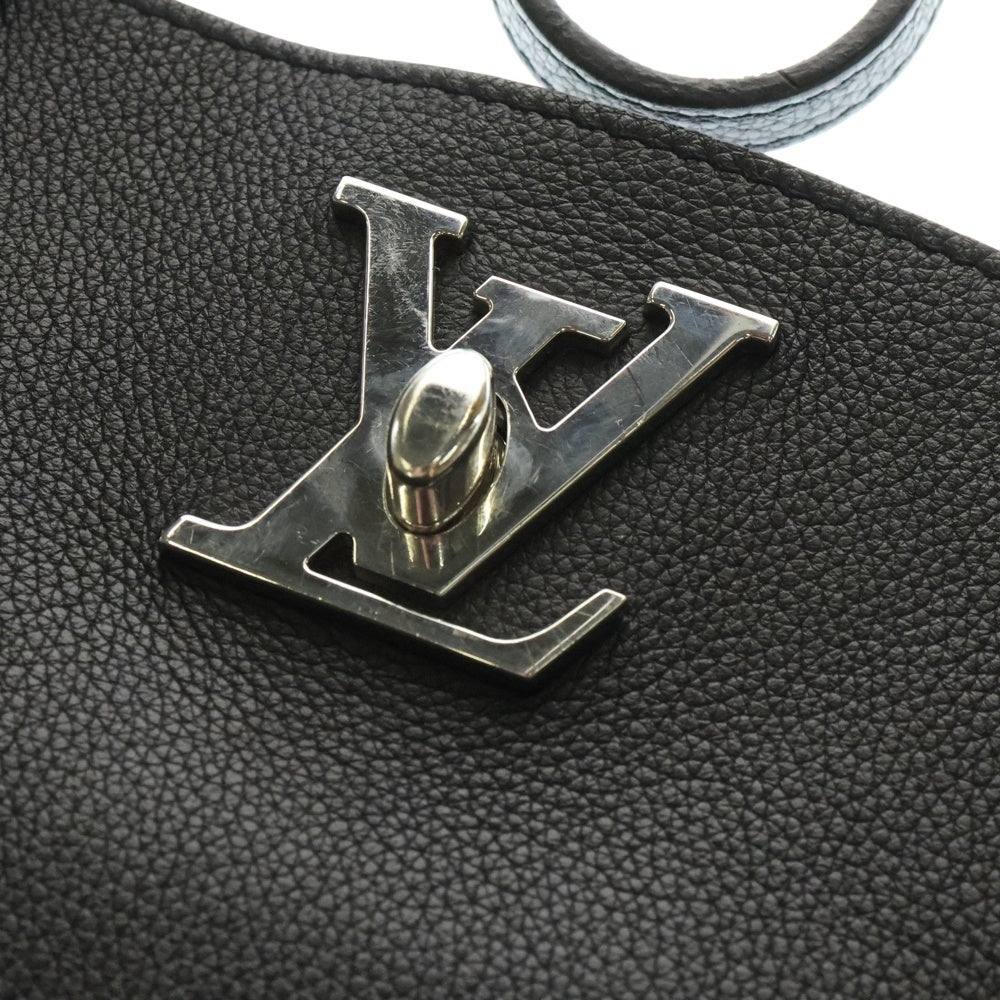 LOUIS VUITTON(ルイヴィトン) ロックミー ゴー トートバッグ ハンドバッグ ブラック ノワール レザー シルバー金具 M55028