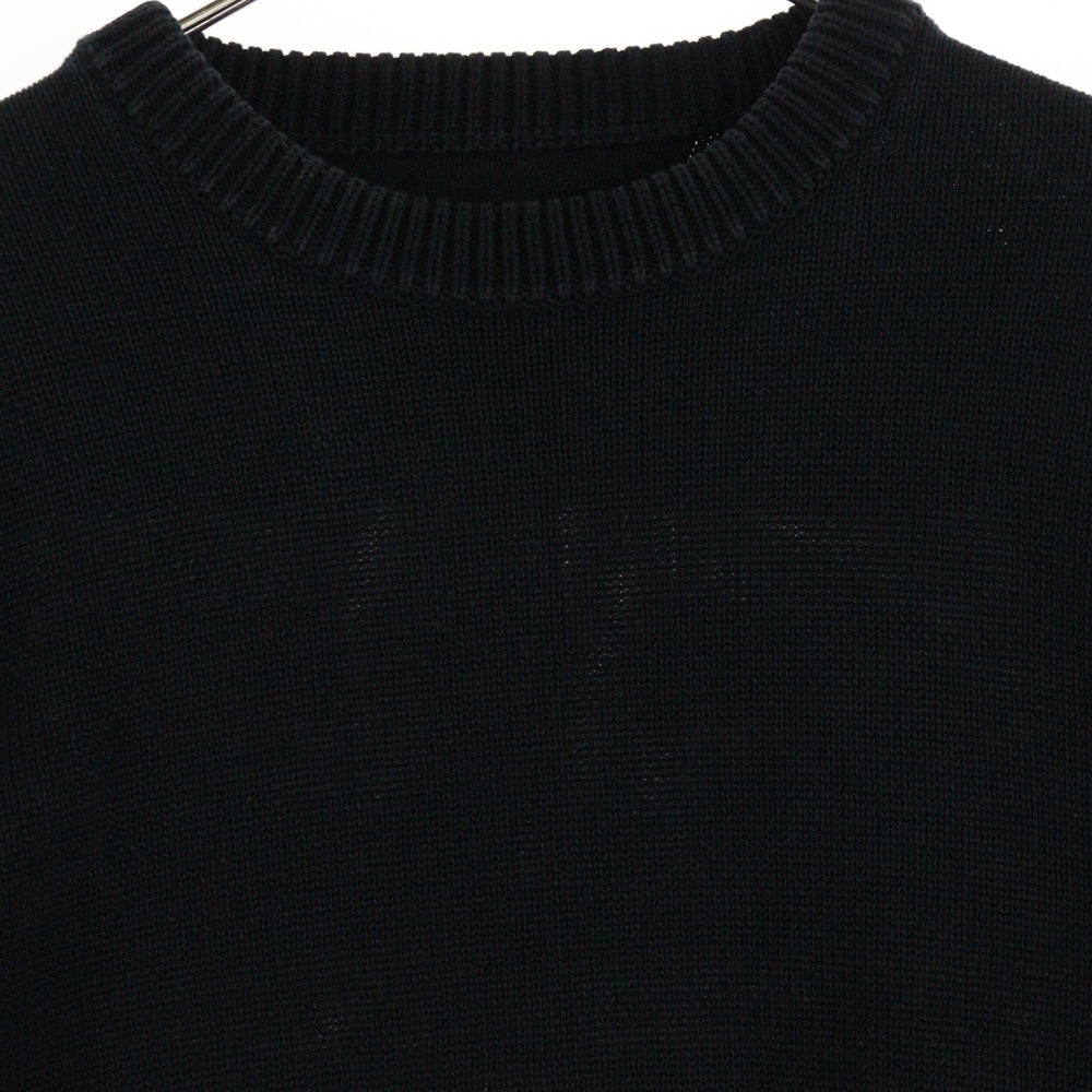 GIVENCHY(ジバンシィ) 22SS バック4G ロゴ ジャガード クルーネック ロングスリーブ 長袖 コットンニット セーター ブラック BM90G9401M