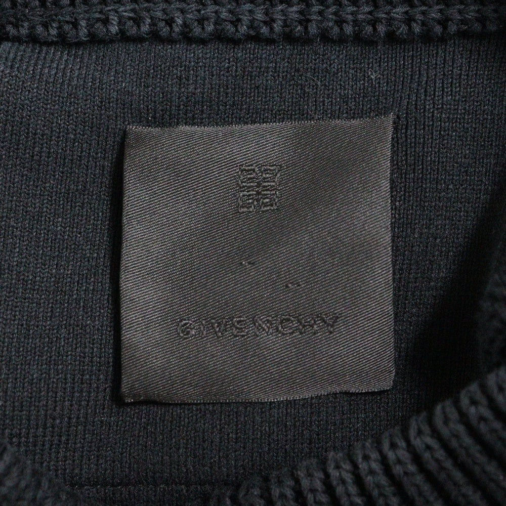 GIVENCHY(ジバンシィ) 22SS バック4G ロゴ ジャガード クルーネック ロングスリーブ 長袖 コットンニット セーター ブラック BM90G9401M
