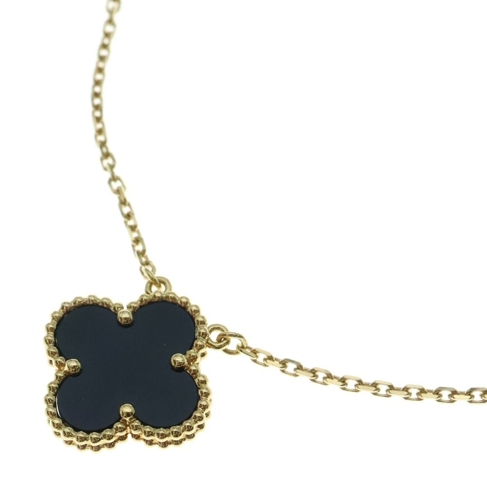 Van Cleef & Arpels(ヴァンクリーフアンドアーペル) ヴィンテージアルハンブラ オニキス ネックレス イエローゴールド 750 ジュエリー アクセサリー